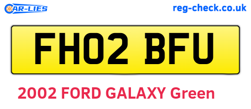 FH02BFU are the vehicle registration plates.