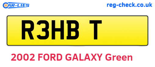 R3HBT are the vehicle registration plates.