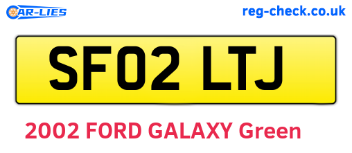 SF02LTJ are the vehicle registration plates.
