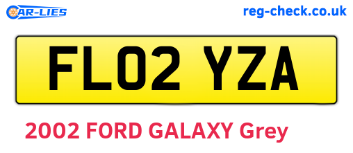 FL02YZA are the vehicle registration plates.