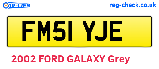 FM51YJE are the vehicle registration plates.