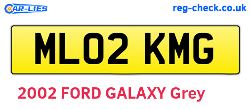 ML02KMG are the vehicle registration plates.