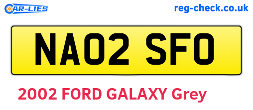 NA02SFO are the vehicle registration plates.