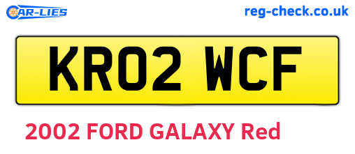 KR02WCF are the vehicle registration plates.