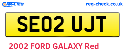 SE02UJT are the vehicle registration plates.