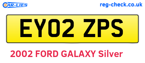 EY02ZPS are the vehicle registration plates.