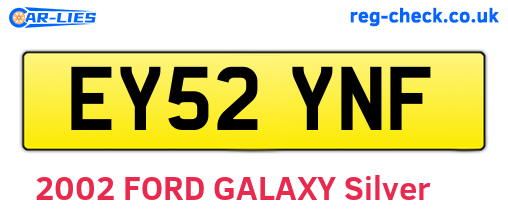 EY52YNF are the vehicle registration plates.