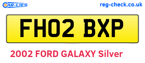 FH02BXP are the vehicle registration plates.
