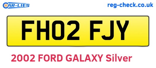 FH02FJY are the vehicle registration plates.