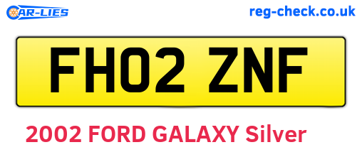 FH02ZNF are the vehicle registration plates.