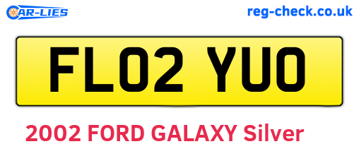 FL02YUO are the vehicle registration plates.