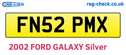 FN52PMX are the vehicle registration plates.