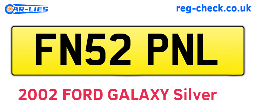 FN52PNL are the vehicle registration plates.