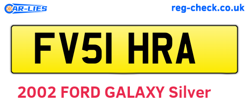 FV51HRA are the vehicle registration plates.