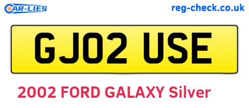 GJ02USE are the vehicle registration plates.