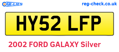 HY52LFP are the vehicle registration plates.