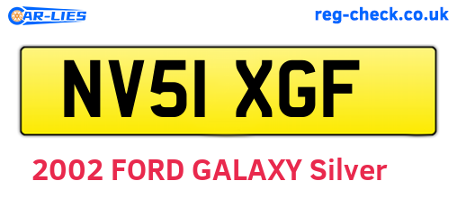 NV51XGF are the vehicle registration plates.