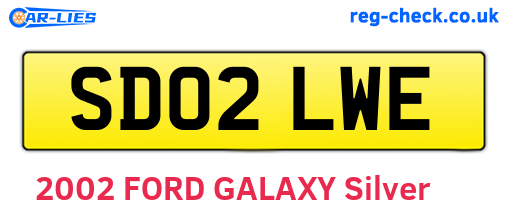 SD02LWE are the vehicle registration plates.