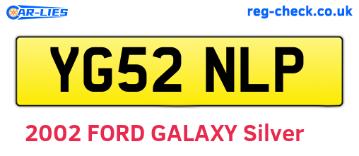 YG52NLP are the vehicle registration plates.