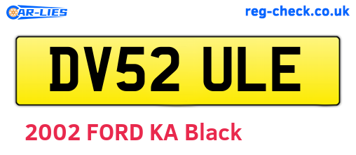 DV52ULE are the vehicle registration plates.