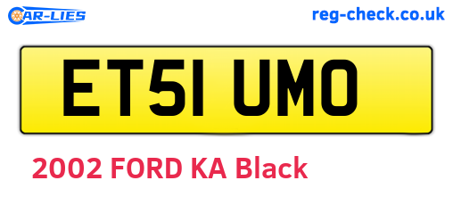 ET51UMO are the vehicle registration plates.