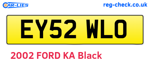 EY52WLO are the vehicle registration plates.