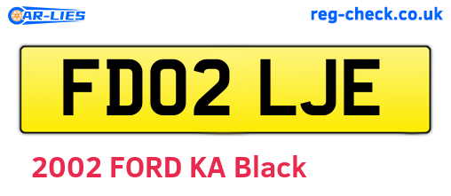 FD02LJE are the vehicle registration plates.
