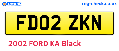 FD02ZKN are the vehicle registration plates.