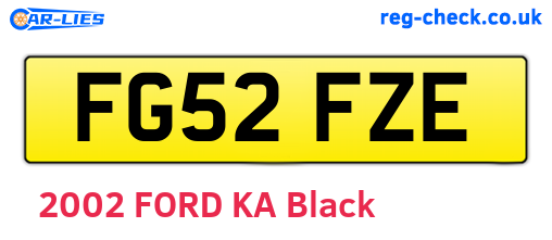 FG52FZE are the vehicle registration plates.