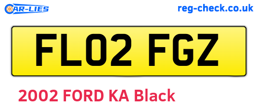 FL02FGZ are the vehicle registration plates.