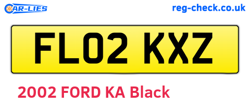 FL02KXZ are the vehicle registration plates.