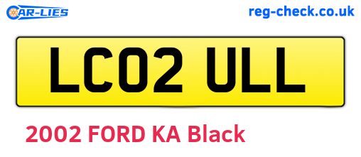 LC02ULL are the vehicle registration plates.