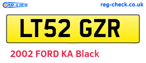 LT52GZR are the vehicle registration plates.
