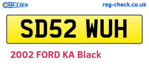 SD52WUH are the vehicle registration plates.