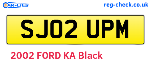 SJ02UPM are the vehicle registration plates.