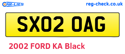 SX02OAG are the vehicle registration plates.