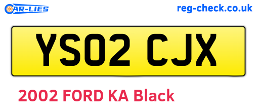 YS02CJX are the vehicle registration plates.