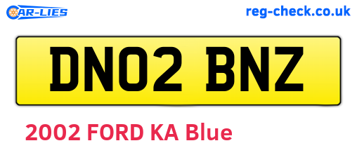DN02BNZ are the vehicle registration plates.