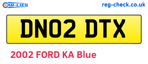 DN02DTX are the vehicle registration plates.