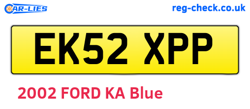 EK52XPP are the vehicle registration plates.