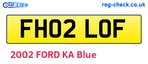 FH02LOF are the vehicle registration plates.