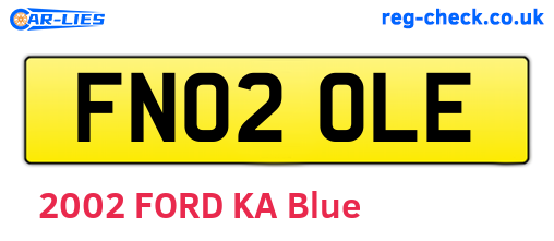 FN02OLE are the vehicle registration plates.