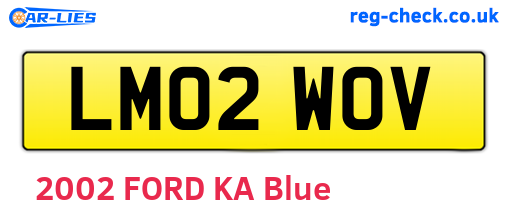LM02WOV are the vehicle registration plates.