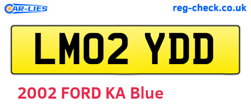 LM02YDD are the vehicle registration plates.