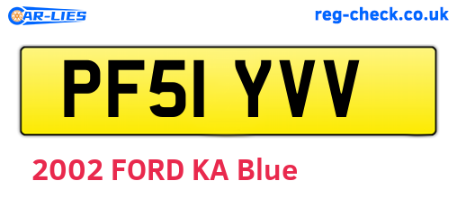 PF51YVV are the vehicle registration plates.