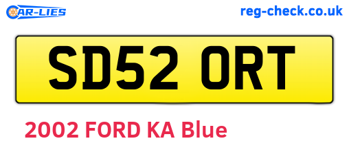 SD52ORT are the vehicle registration plates.