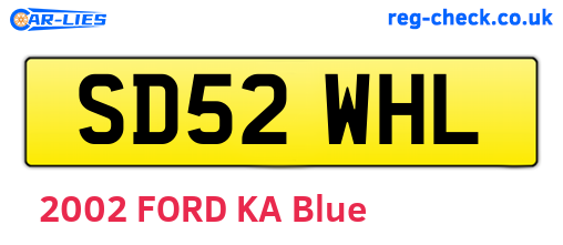 SD52WHL are the vehicle registration plates.