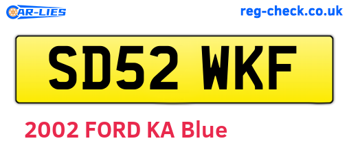 SD52WKF are the vehicle registration plates.