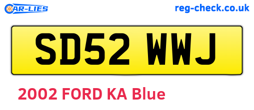 SD52WWJ are the vehicle registration plates.