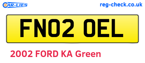 FN02OEL are the vehicle registration plates.